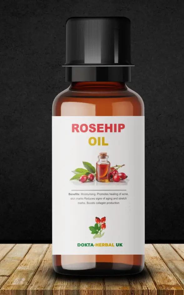 Rosehip Oil Organic 100% Cold Pressed Pure Rosehip Best Facial Oil Free P&P Dokta Herbal UK