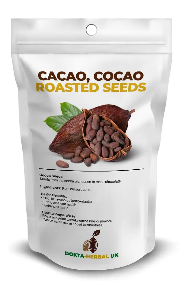 Cacao, Cocao, 50 gms Coco Nibs Roasted Premium Quality Free P&P Dokta Herbal UK